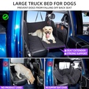 TKYZ Dog Seat Cover and Bed for Trucks - Back Seat Extender and Hammock for F150, RAM1500, Silverado - Non-Inflatable Pet Mattress (Black)