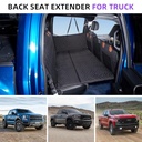 TKYZ Dog Seat Cover and Bed for Trucks - Back Seat Extender and Hammock for F150, RAM1500, Silverado - Non-Inflatable Pet Mattress (Black)