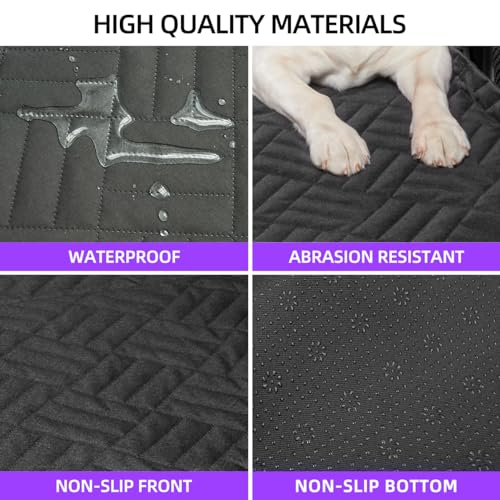 TKYZ Dog Seat Cover and Bed for Trucks - Back Seat Extender and Hammock for F150, RAM1500, Silverado - Non-Inflatable Pet Mattress (Black)