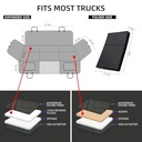 TKYZ Dog Seat Cover and Bed for Trucks - Back Seat Extender and Hammock for F150, RAM1500, Silverado - Non-Inflatable Pet Mattress (Black)