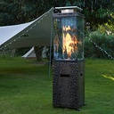 OTSUN 56''Patio Heater,Outdoor Propane Heater with Wheels,Metal Hood, Weather Cover, 41000 BTU with CSA Certification Gas Fireplace,201 Double Tempere