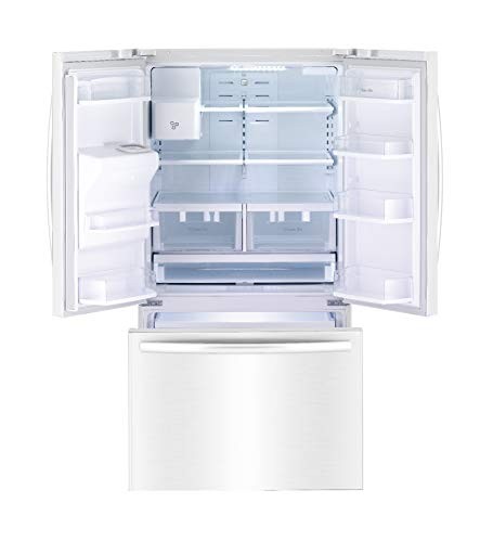 Winia WRFS26DWCE French Door Non-Dispenser Refrigerator, 26.1 Cu.Ft, White