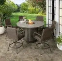 Oakland 7-piece Fire Outdoor Dining Set (with Cover)