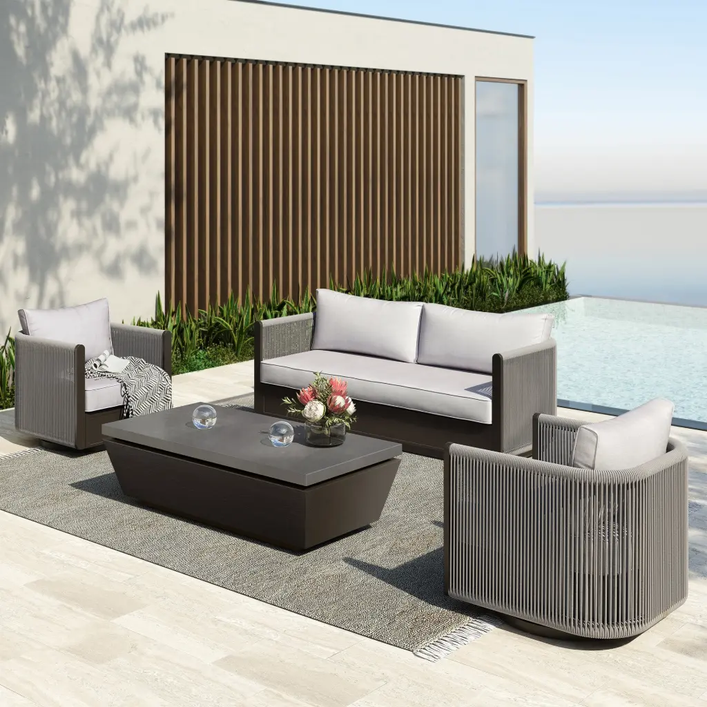 Vega 4-piece Outdoor Patio Deep Seating Set