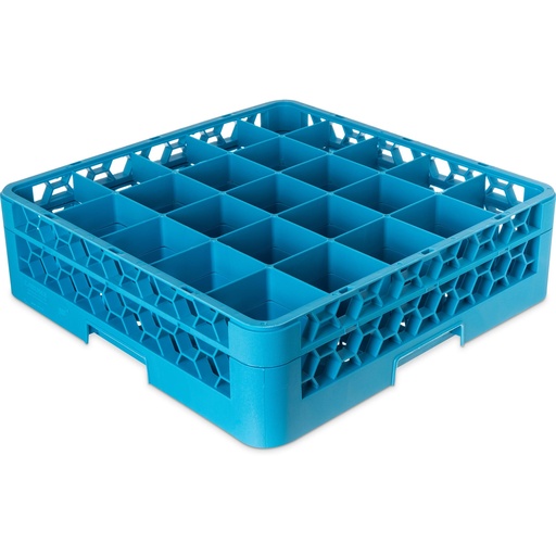 [Carlisle-OptiClean-25-Rack] OptiClean™ 25-Compartment Divided Glass Rack - Carlisle Blue