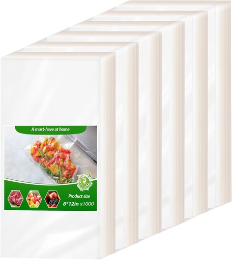 600 Count 11 x 16 Inch Vacuum Sealer Storage Bags Heavy Duty Food Vacuum Sealer Storage Bags for Vac Storage Sealer Precut Bags