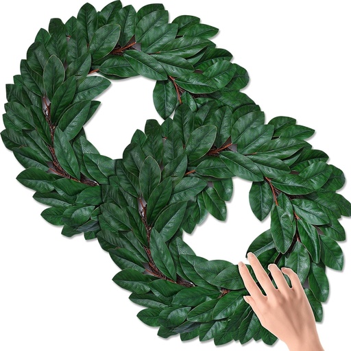 [Case-B0CBJZ7HPK] 2 Pcs Magnolia Wreath 30 Inch Front Door Wreath Magnolia Leaf Garland Farmhouse Magnolia Wreaths for Indoors