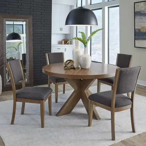 [CO 1752657] Zealand 54" Round Dining Table and 4 Chairs