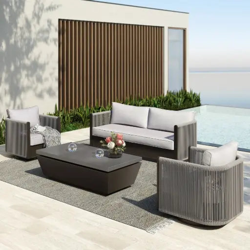 [CO1713584] Vega 4-piece Outdoor Patio Deep Seating Set