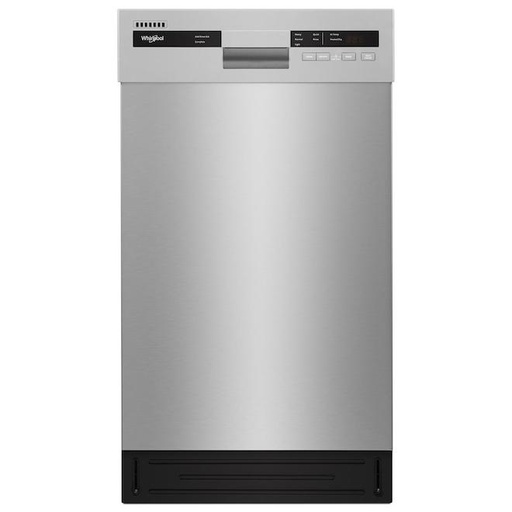 [WDPS5118PM] Whirlpool 18 in. Front Standard Built-in Dishwasher in Monochromatic Stainless Cabinet with 5-Cycles 50 DBA